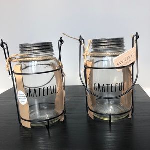 Rae Dunn set of two grateful jars